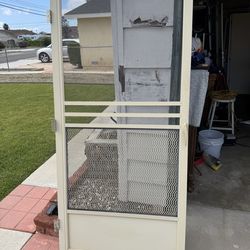 36x80 Security Screen Door – Cream Color – No Key