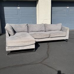 Modern Gray Sectional Couch 