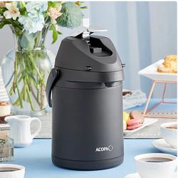 NEW IN BOX - Acopa 2.2 liter stainless steel Lined Airpot with Metal Lever