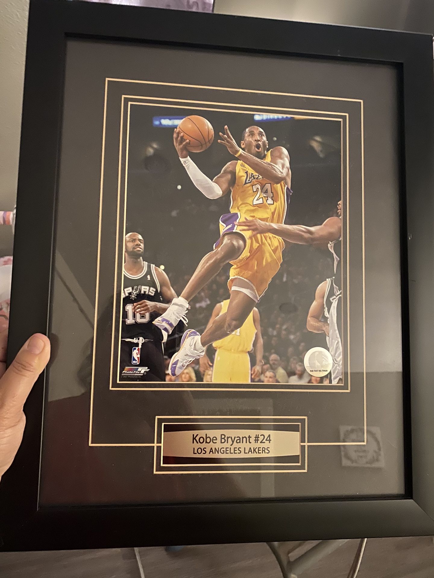 Cuadro Original Con Sello Certificado De Kobe Bryant #24