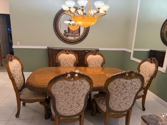 Alco dining room set, console table s and fireplace