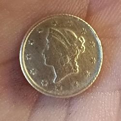 1852 D liberty head gold dollar
