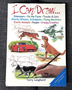 📘I Can Draw…Hardcover Book, Instructive Illustrations, Tracing Paper (new)