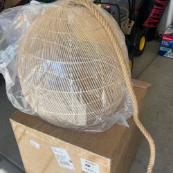 Wicker Light Fixture 