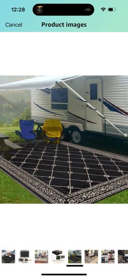 Reversible Waterproof Plastic Straw Rug 