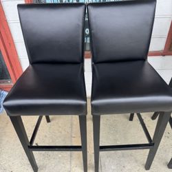 Leather bar stools