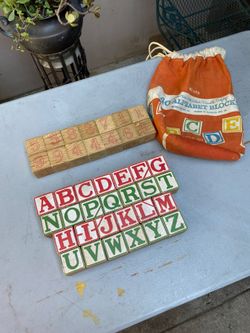 Vintage alphabet blocks