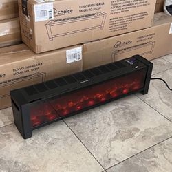 33" × 6.6 in Electric Fireplace Heater, 1500W, Floor Standing for Indoor, remote control