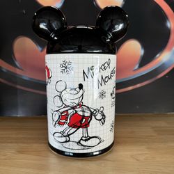 Disney Christmas Sketchbook Mickey Mouse Ceramic Cookie Jar
