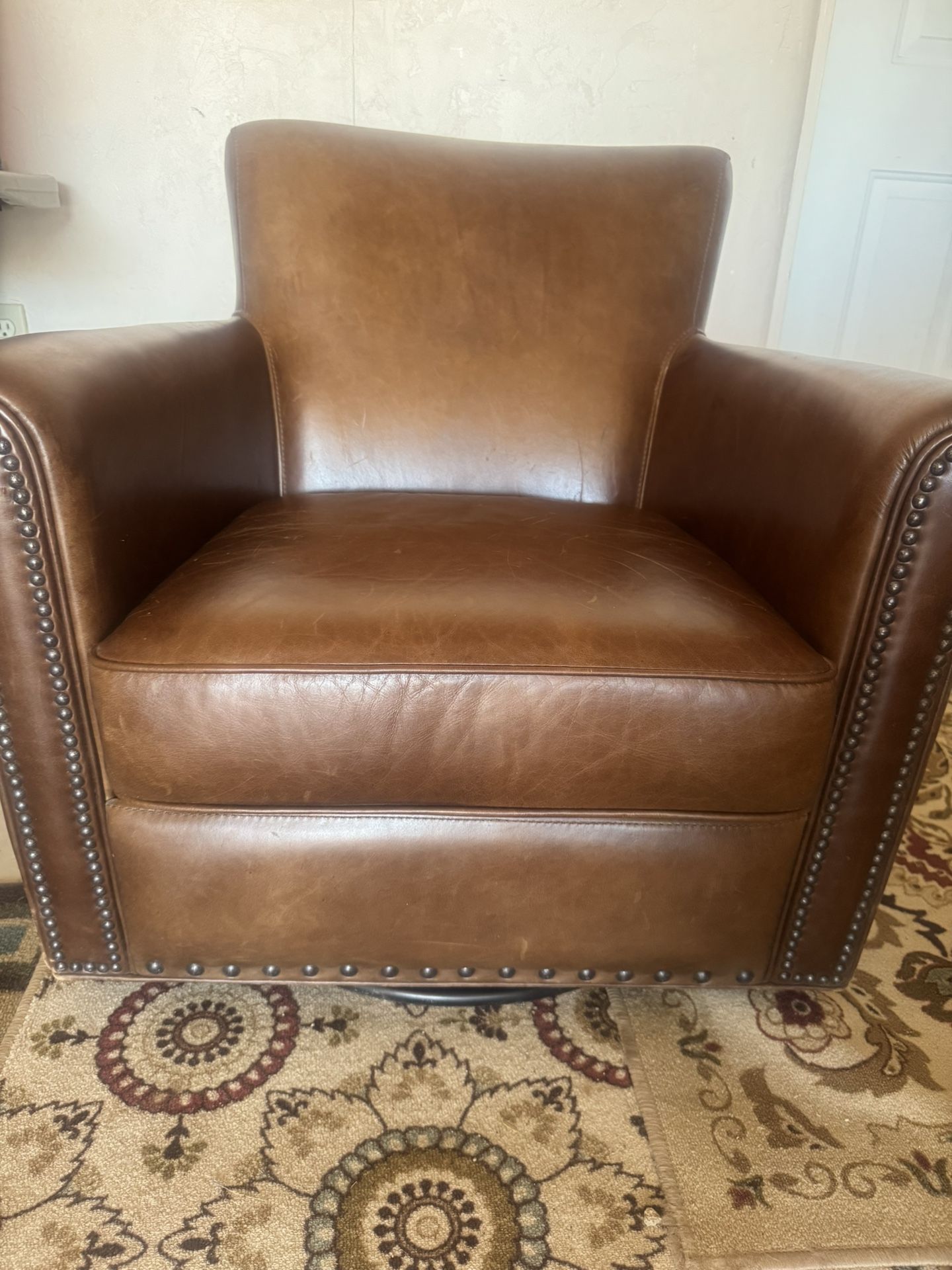 Pottery Barn Irving Roll Arm Swivel Glider