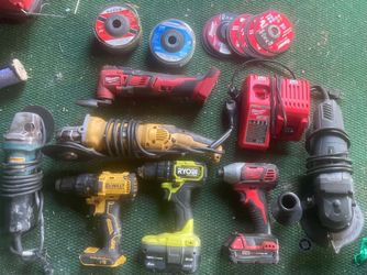 Mixed Power Tool Lot – Milwaukee, DeWalt, Ryobi