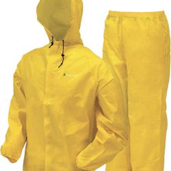 Men's Ultra-Lite Waterproof Breathable Rain Suit, Medium, Yellow