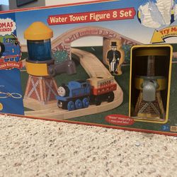 Lot Of Rare Boxed Thomas Wooden Railway Water Tower Figure 8, Expansion Track Set, Wooden Bridge, Sodir Paint Car And Clock Tower