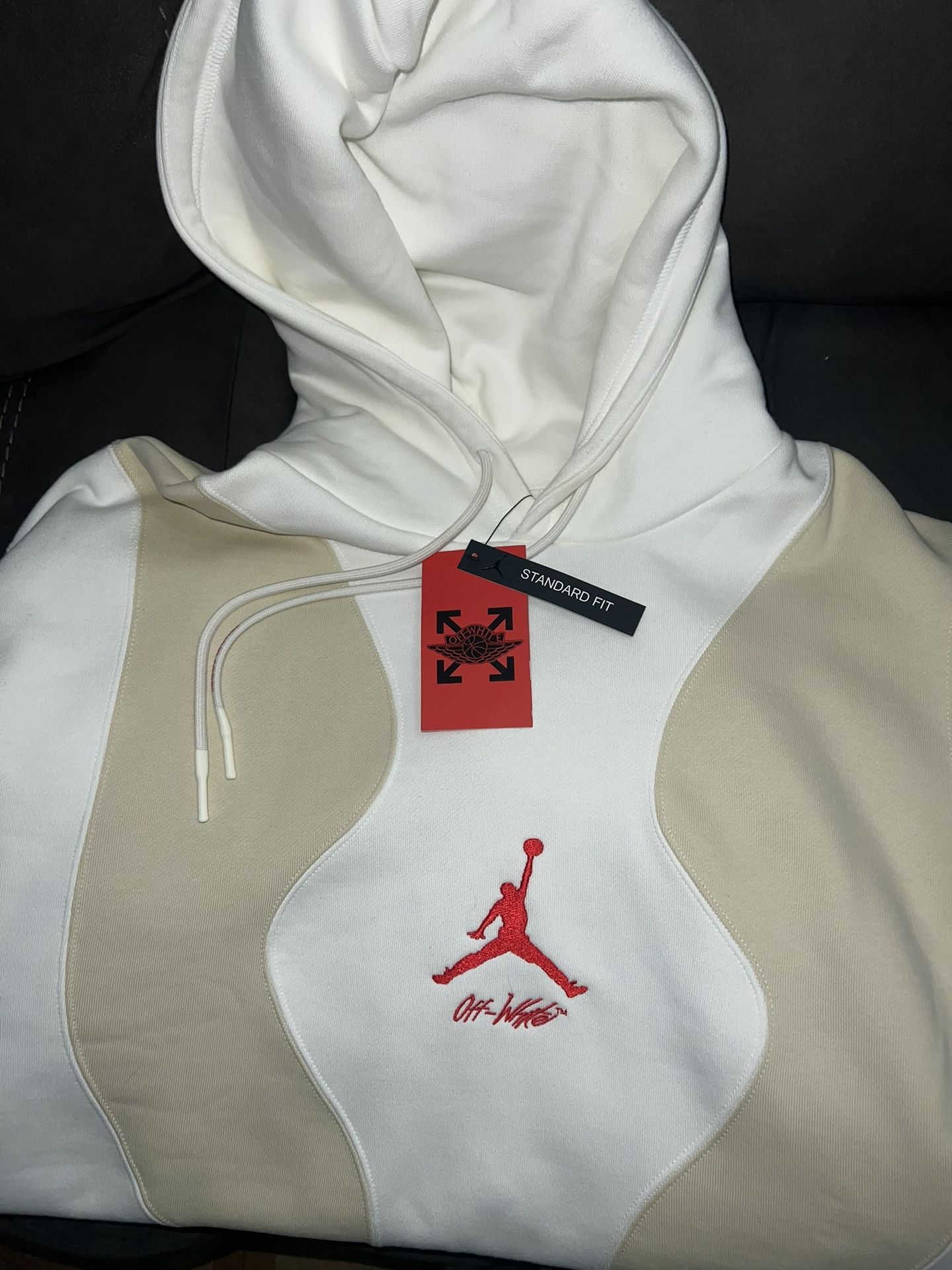 Air Jordan x Off White Hoodie 'Sail White/University Red'