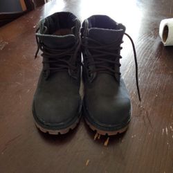 Black Timberland Boots With Some Suede.  Size 9C