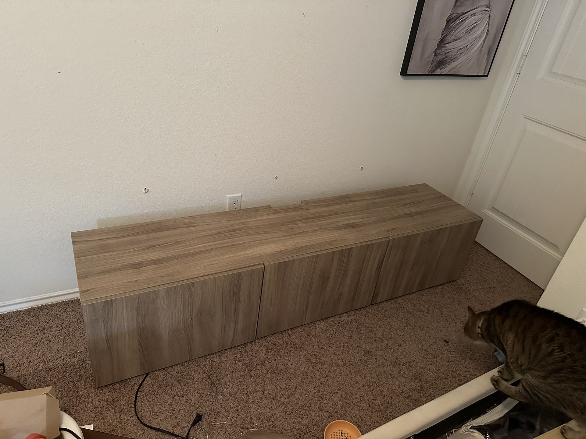 IKEA BESTA TV STAND 71” White Stained Oak