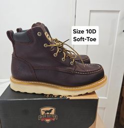Irish Setter Work Boots Size 10D Soft-Toe