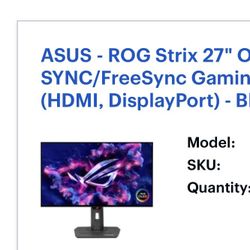 ASUS Rog Strix 240hz OLED Gaming Monitor