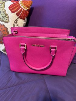 Michael Kors Pink Saffiano Leather Satchel