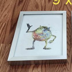 Frog - Mike Wazowski Monsters Inc Framed Art 9"X11”