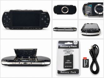 🔥 Sony PSP-2001 Piano Black • Loaded 64GB Storage • New Battery • 7-Day Warranty