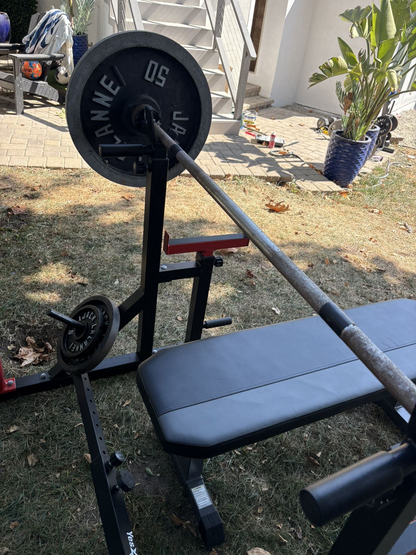 Bench Press Rack, Squat Rack, Dips, Bench press