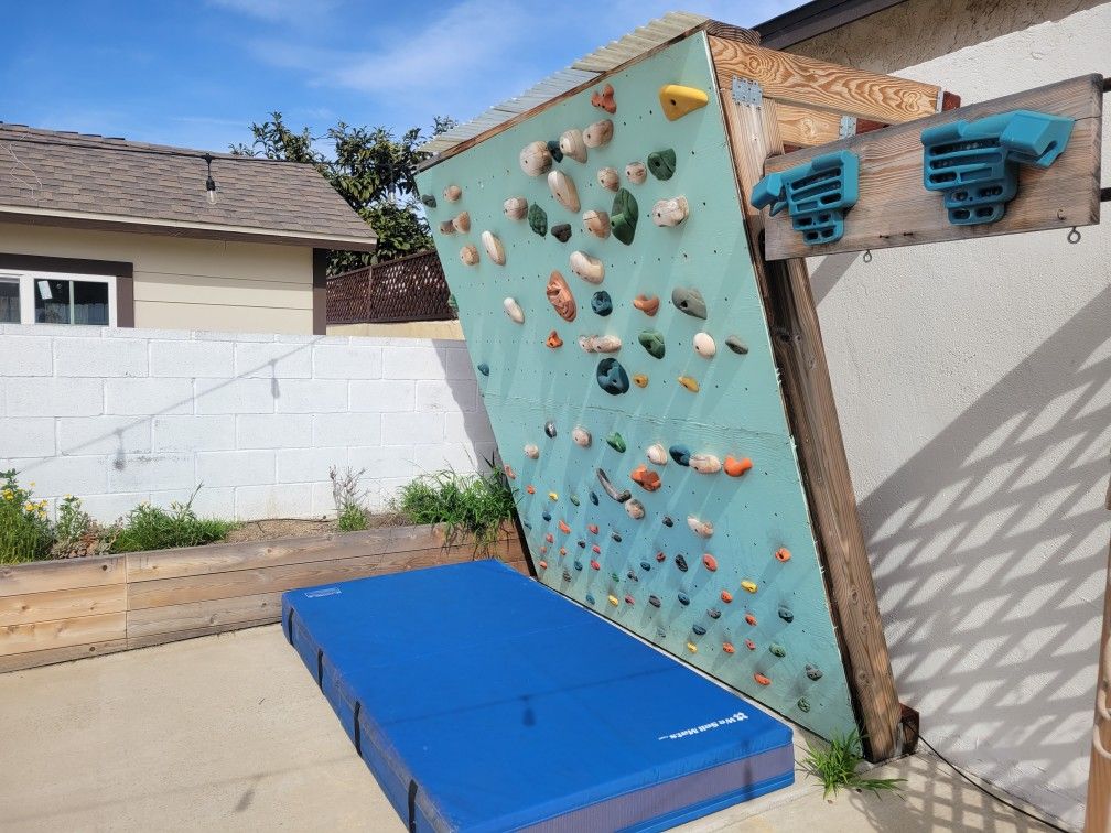 Home Rock Climbing Wall, Indoor/Outdoor, 8'x8', 20 Degree