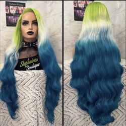 Human Hair Blended Lace Front Wig 