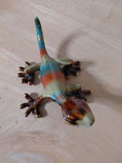 Golden Pond Ceramic Lizard 5"