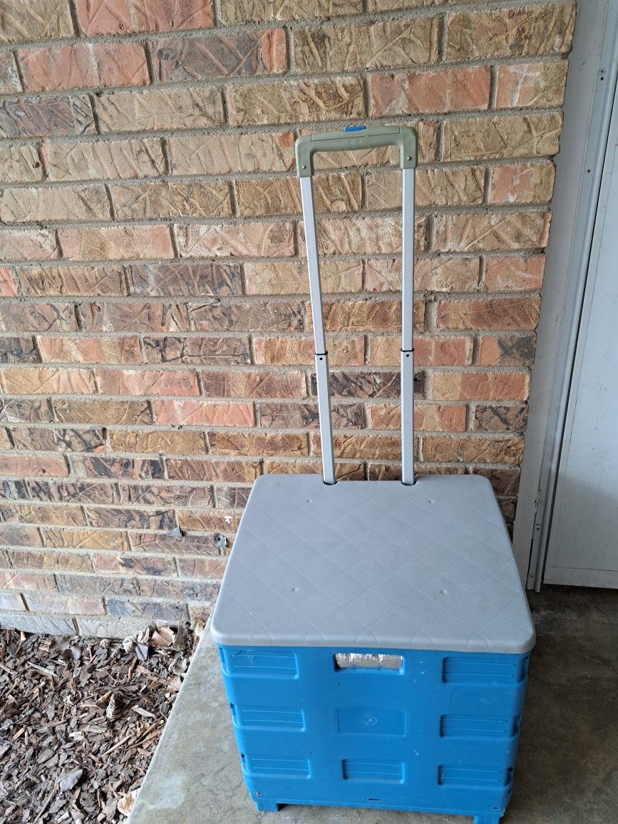 Heavy Duty Foldable Cart That Folds Into The Size Of A Briefcase With An Insulation Bag