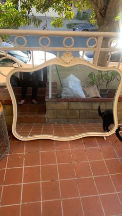 Large wooden mirror