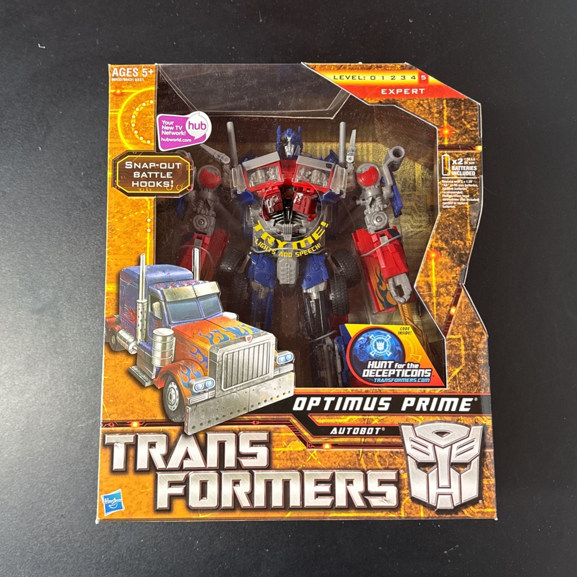 Hasbro Transformers Optimus Prime (Battle Hooks) Movie 2 Rotf Leader NISB Hunt for the Decepticons