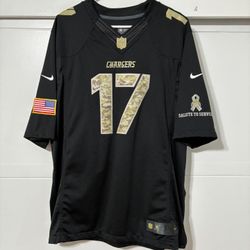 Authentic Nike San Diego Chargers Philip Rivers Black Salute to Service Jersey Size XL