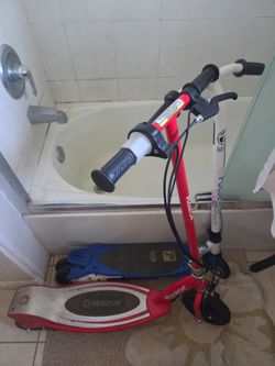 2 electric scooters and chargers. You need a new battery  2for $30