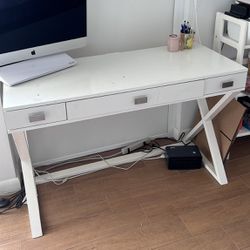 FREE White Desk With 3 Drawers