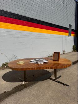 Mid-Century Modern Zebrano Wood Coffee Table