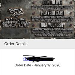 Rollins Loud 3 Day GA pass