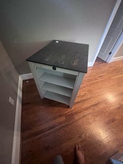 Counter Height Gray Kitchen Island