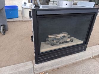 Gas Fireplace Insert with Glass Door