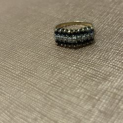 Womans Diamond / Sapphire Ring