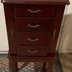 Wooden Jewelry Armoire 