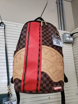 Sprayground Shark Bite Checkered Backpack