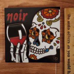 Ceramic Tile Handmade In Tucson ARIZONA Hand N Hand Design Approximately 6"x 6"