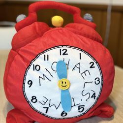 IKEA Hemmahos Red Plush Alarm Clock Toy