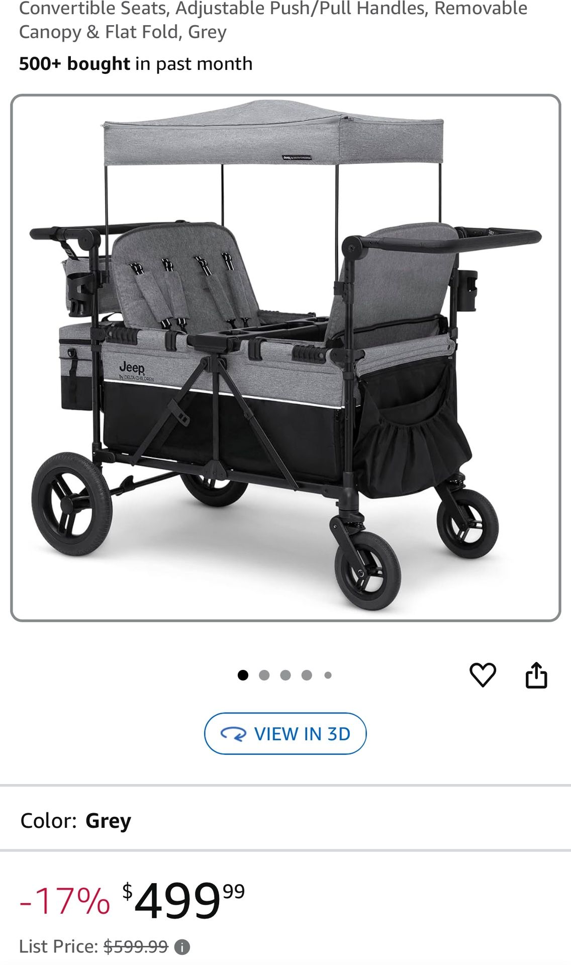 Jeep Wrangler 4 Seater Stroller