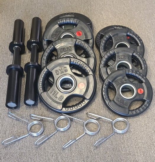 Brand New 90lb Olympic Adjustable Loadable Heavy Duty Dumbbell Weight Set; Gym Equipment