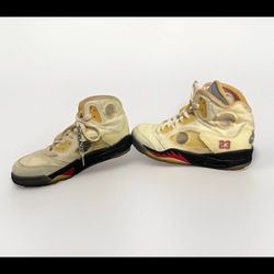 Jordan 5 SP x Off-White Sail - Red - SIze 6.5 - SHIPS SAME DAY