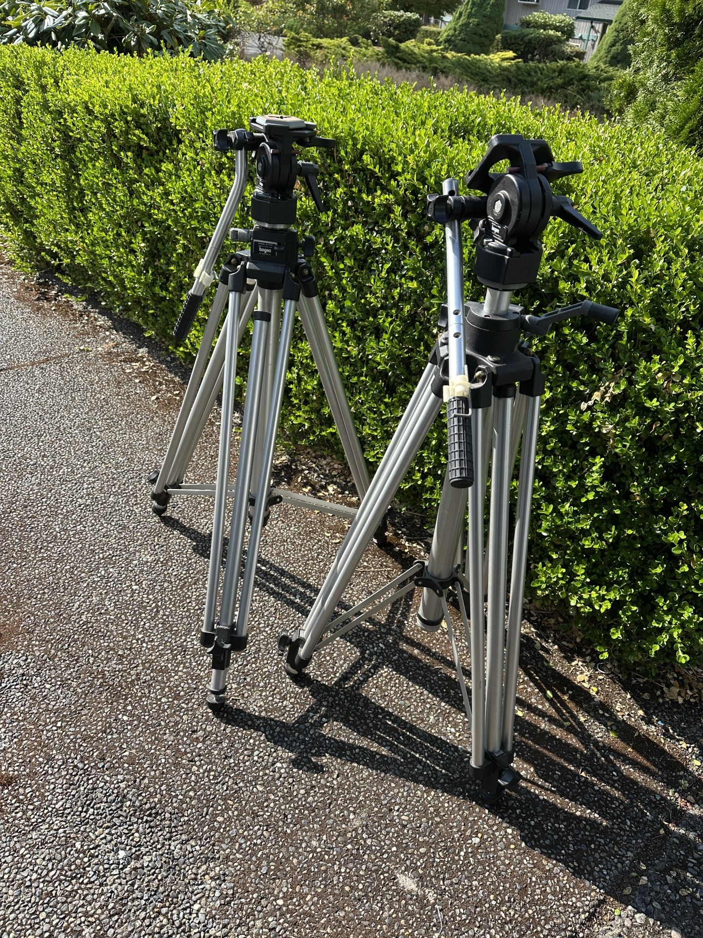 2x Manfrotto Bogen 3046 Tripod with 3063 Video Head