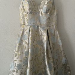 White dress with flowers