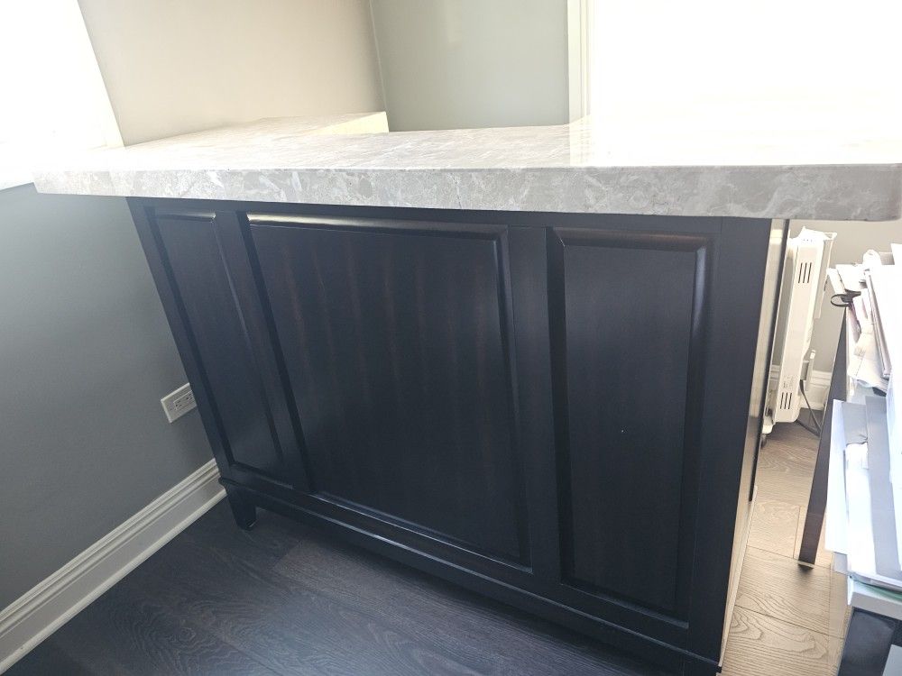High Top Bar - Wood & Granite